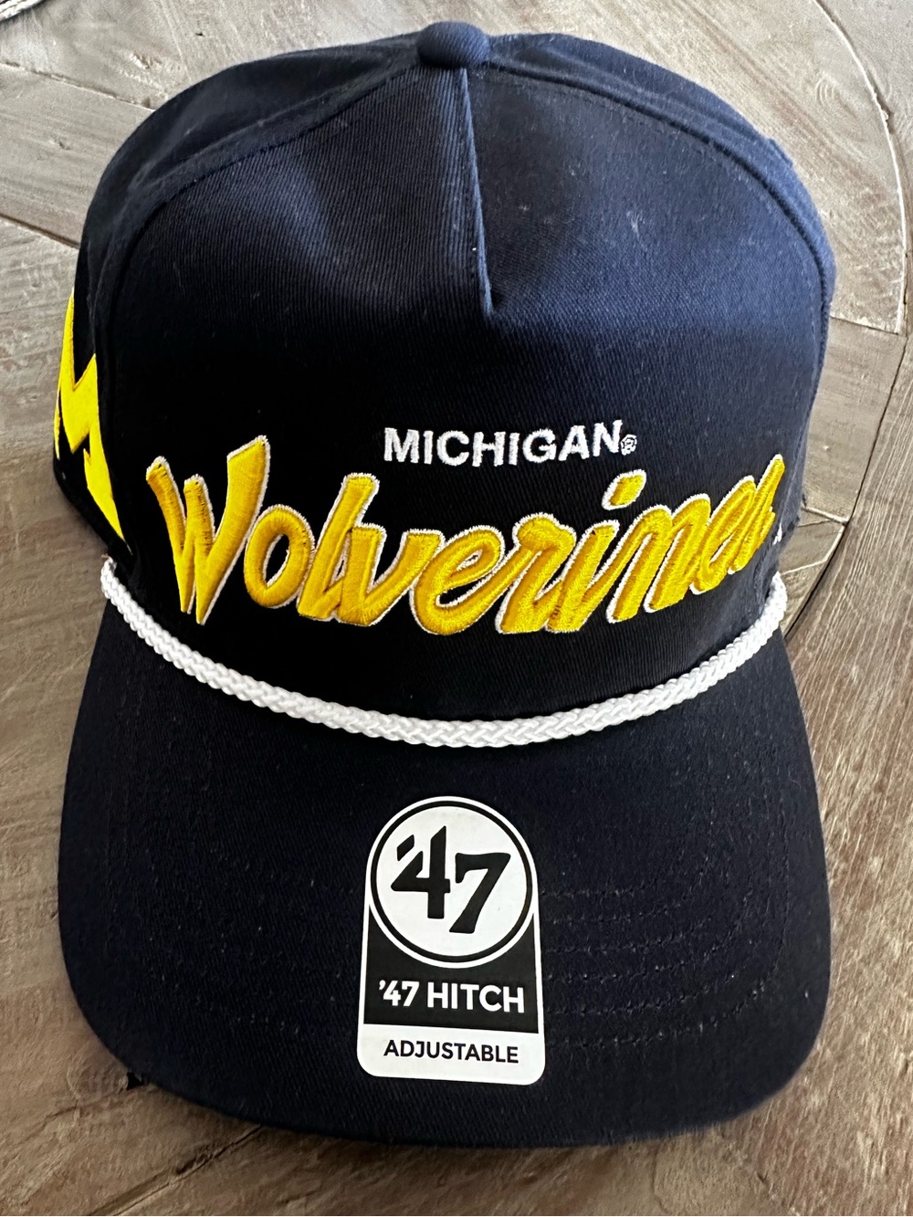 47 Brand Black and Yellow 'Pinnel' Rope-Trim Baseball Cap